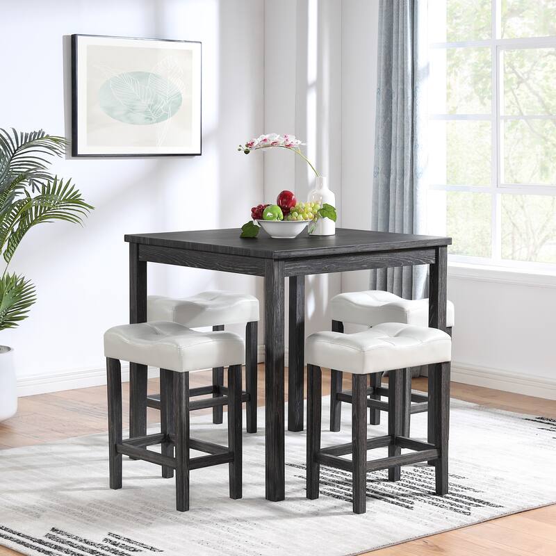 Mdoern 5-Piece Breakfast Nook Dining Sets with Square 36" Dining Table